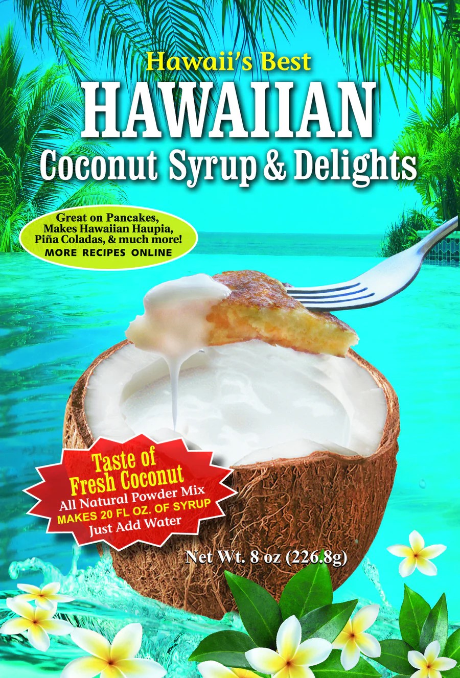 (50 Pack- $4.99 each bag) CREAMY COCONUT SYRUP POWDER MIX (HAWAII'S BEST!), Case Pack 50x8 oz, $249.50/Case ($4.99 Each), CLICK ON PICTURE TO PURCHASE (TOP SELLER)
